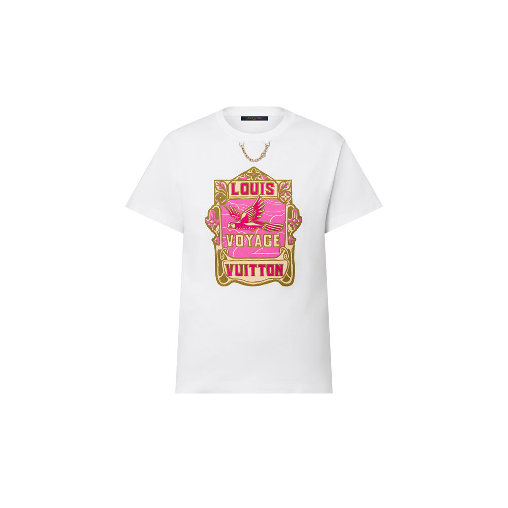 Louis Vuitton Parrot Print T-Shirt in White 1AHIT6: Image 1