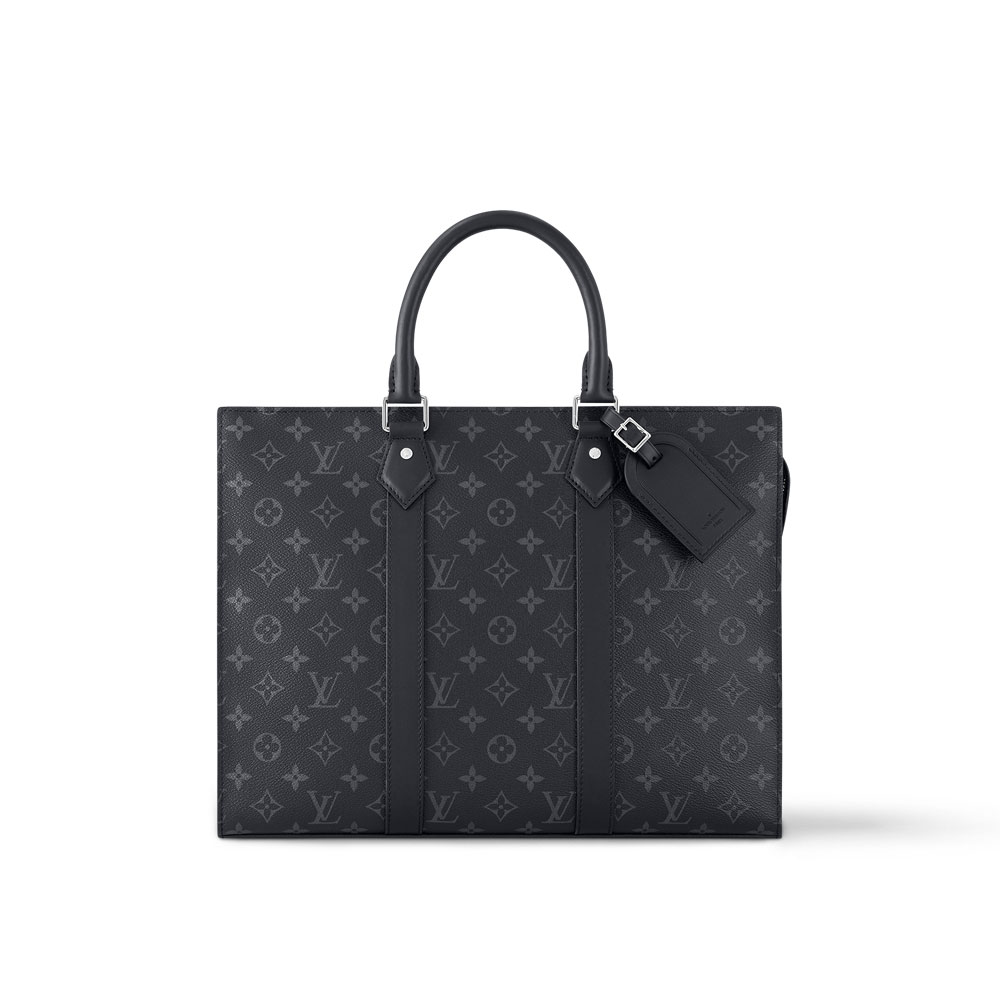 Louis Vuitton Sac Plat Horizontal Zippe Monogram Eclipse Canvas in Black M11742: Image 1