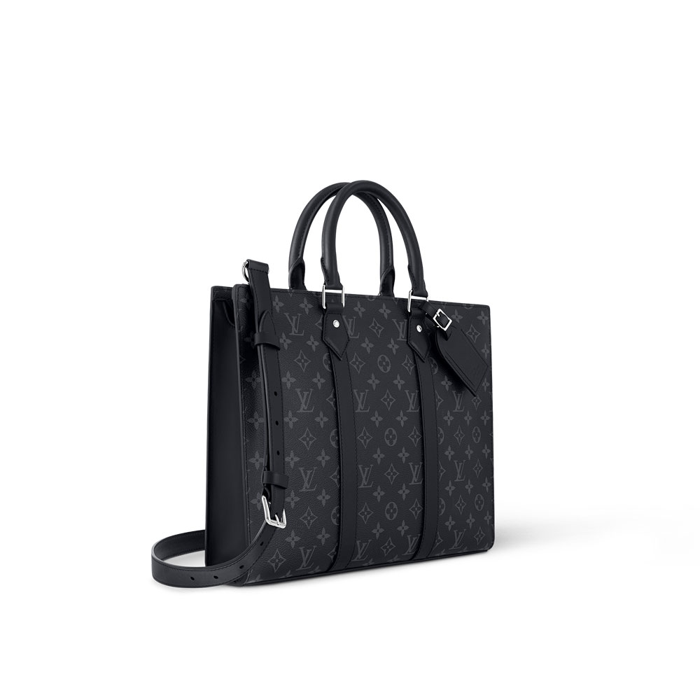Louis Vuitton Sac Plat Horizontal Zippe Monogram Eclipse Canvas in Black M11742: Image 2