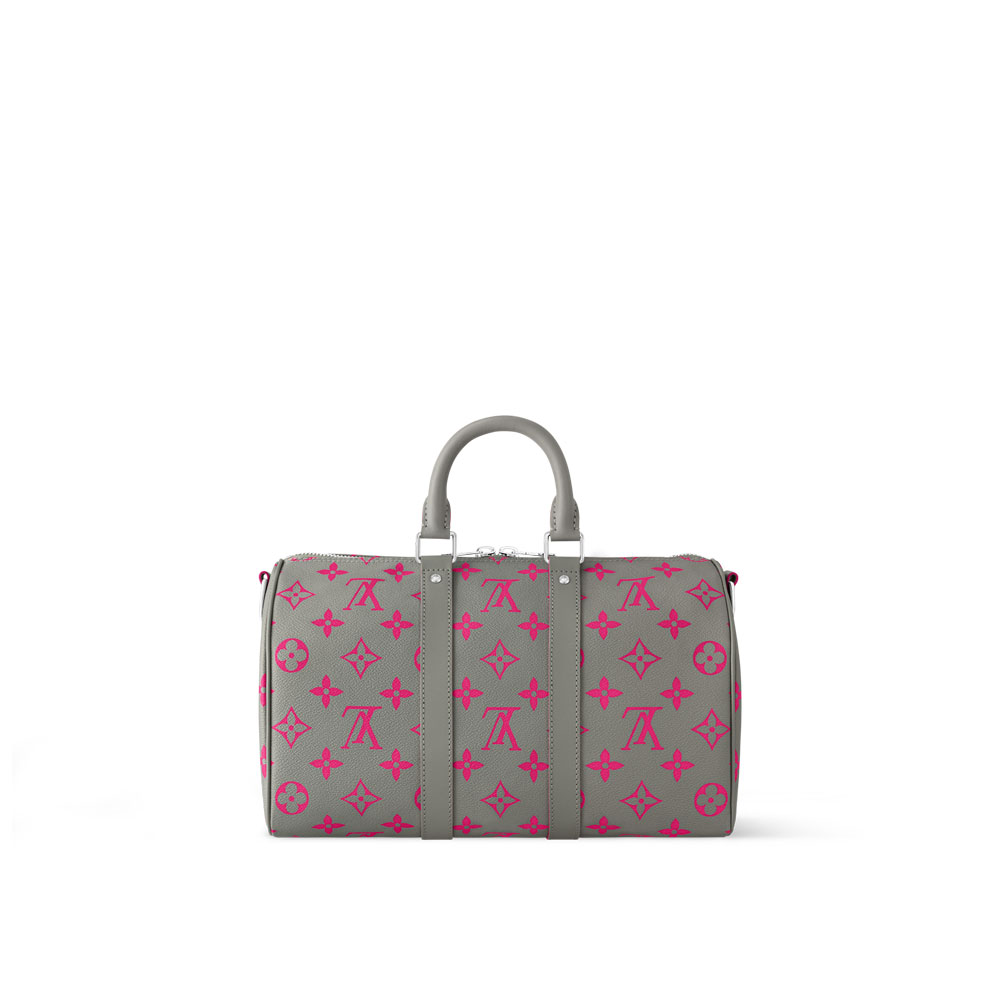 Louis Vuitton Keepall Bandouliere 35 Monogram in Grey Pink M15023: Image 3