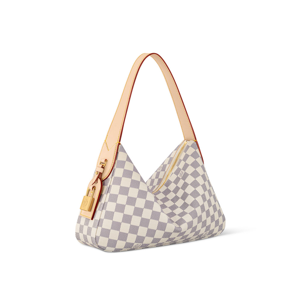 Louis Vuitton Slouchy PM Damier Azur in White N00116: Image 2
