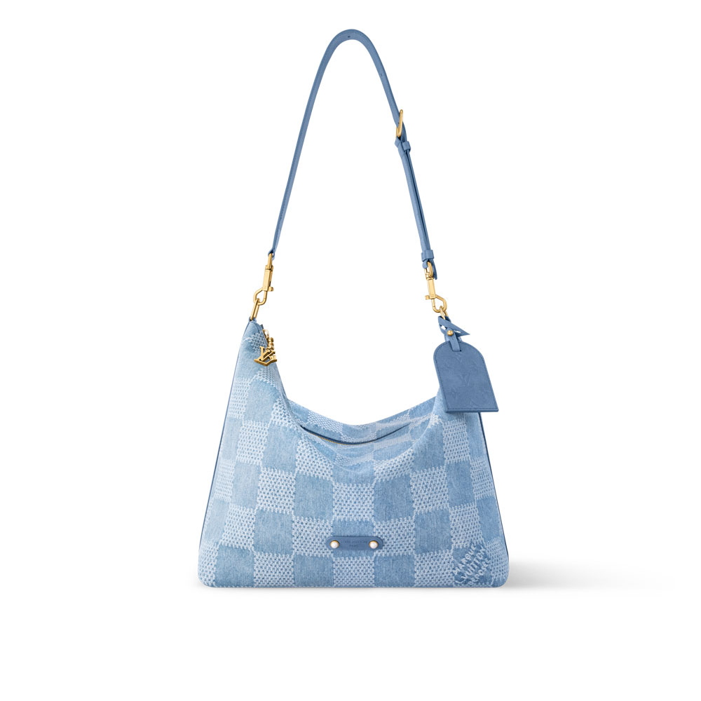 Louis Vuitton Vagabond Hobo Damier in Blue N00202: Image 1