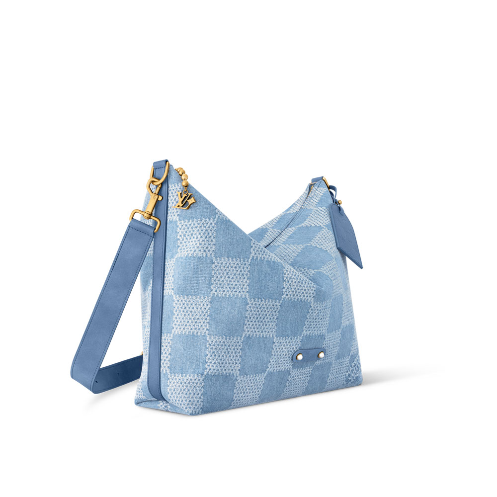 Louis Vuitton Vagabond Hobo Damier in Blue N00202: Image 2
