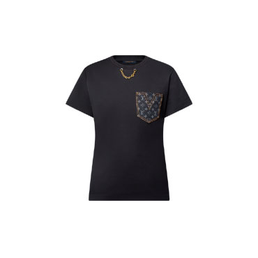Louis Vuitton Monogram Pocket T-Shirt in Black 1AGT04