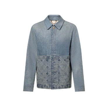 Louis Vuitton Upcycled Denim Canvas Jacket in Blue 1AGTEP