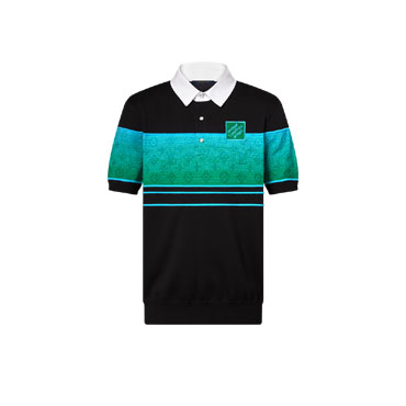 Louis Vuitton Iridescent Jacquard Short-Sleeved Polo in Multicolour 1AGTM5