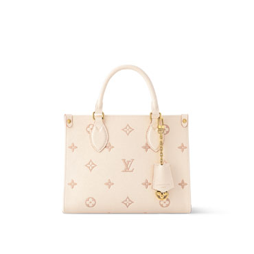 Louis Vuitton OnTheGo PM Monogram Empreinte Leather in cream M14403