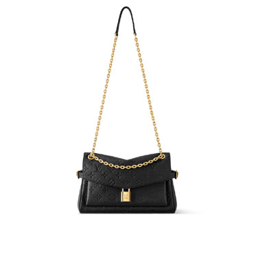 Louis Vuitton Anytime Flap Bag Monogram Empreinte Leather in Black M14604