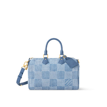 Louis Vuitton Speedy 30 Bandouliere Damier in Blue N00203