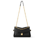Louis Vuitton Anytime Flap Bag Monogram Empreinte Leather in Black M14604