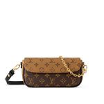 Louis Vuitton Wallet On Chain Ivy Monogram Reverse in Brown M26587