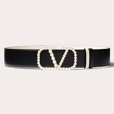 Valentino Vlogo Signature Reversible 40mm Pearls Belt 3W2T0S11ZKH L60