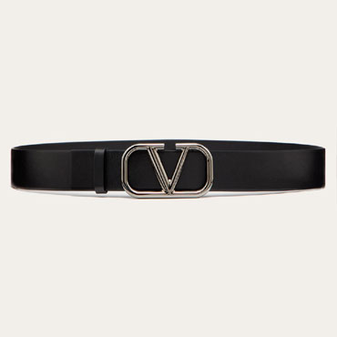 Valentino Vlogo Signature 40mm Belt in Black 5Y2T0Q87AZR 0NO