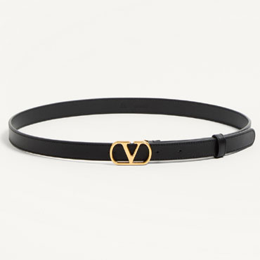 Valentino Vlogo Signature Belt 20mm in Black 6W2T0SM7IYR 0NO