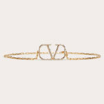 Valentino Vlogo Signature Chain Belt for Woman in crystal 5W2T0W54DVD C59