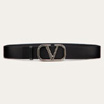 Valentino Vlogo Signature 40mm Belt in Black 5Y2T0Q87AZR 0NO