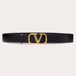 Valentino Vlogo Signature Calfskin 40mm Belt in Black 5Y2T0Q87ECU 0NO