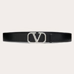 Valentino Vlogo Signature Calf Belt 40mm in Black 5Y2T0Q87SNP 0NO