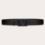 Valentino Vlogo Signature Calfskin 40mm Belt in Black 5Y2T0Q87WQG 0NO