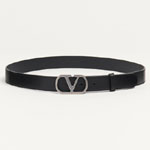 Valentino Vlogo Signature 30mm Belt in Black 6Y2T0SE1UMS 0NO